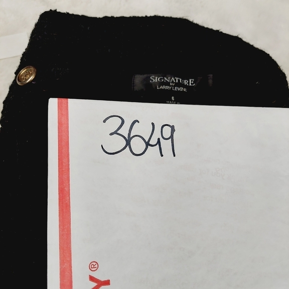 Signature by Larry Levine Black Front Pockets One Button Jacket 3649 - Picture 7 of 7